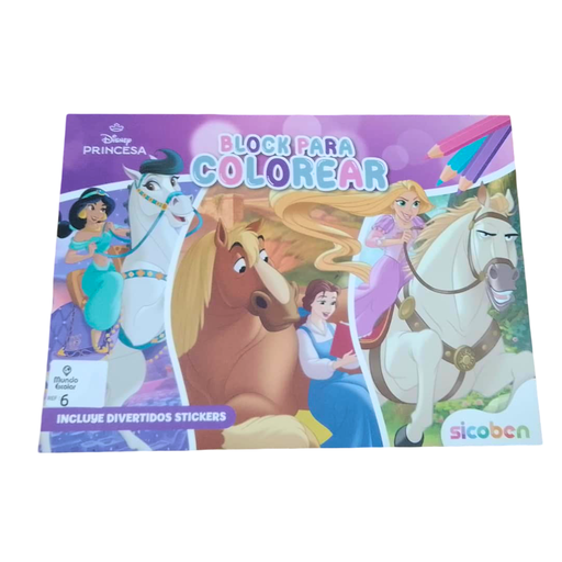 [6014417433430me] BLOCK PARA COLOREAR PRINCESAS 