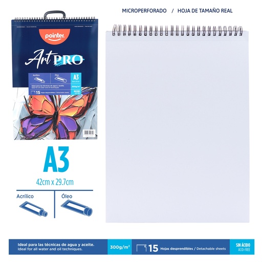 [DBOL-300-A3] BLOCK ART PRO A3 - ACRILICO Y OLEO