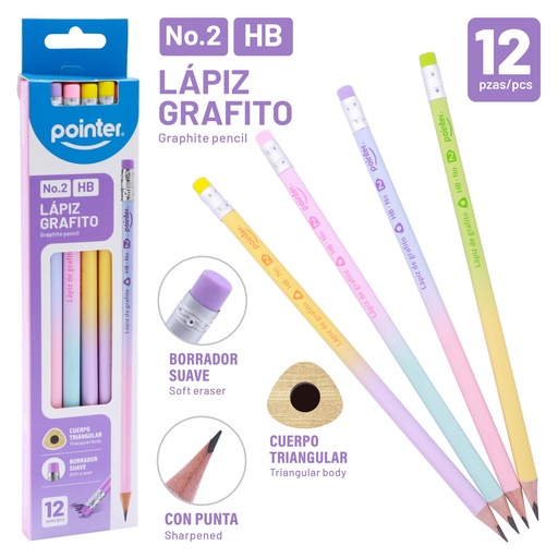 [YP-12TBC] LAPIZ HB 12 PIEZAS CAJA