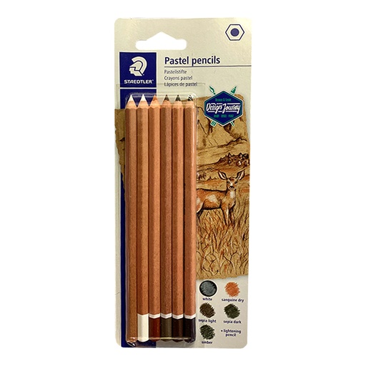 [100P-SBK6] LAPIZ PASTEL LUMOGRAPH 6PZ CAJA