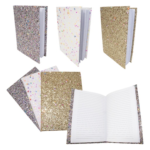 [NB-1971G] LIBRETA DE APUNTES ESCARCHADA A5 - x100 HOJAS BLANCAS