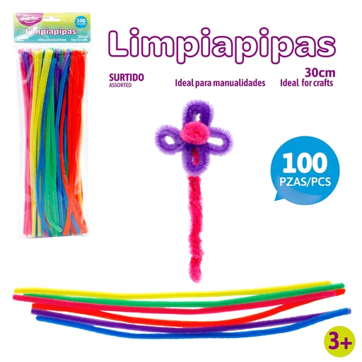 [A126-DY6305] LIMPIA PIPAS 30cm x 100 PIEZAS