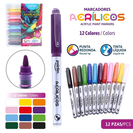 [AMK-2538] MARCADORES ACRILICOS UNIDAD