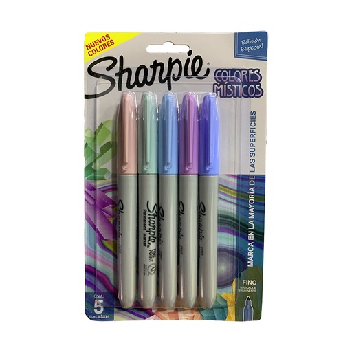 [2155612] MARCADORES PERMANENTES PUNTA FINA COLORES MISTICOS x5PZS