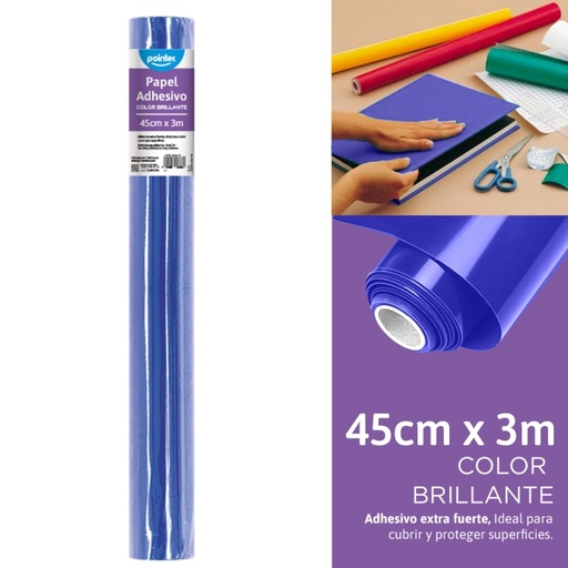 [7010B-3M] PAPEL CONTAC AZUL - 45Cm x 3Mts