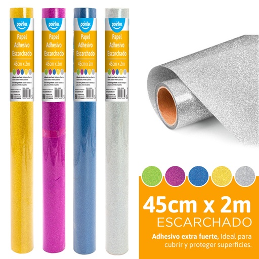 [JC4510-2M] PAPEL CONTAC BRILLANTE - 45Cm x 2Mts