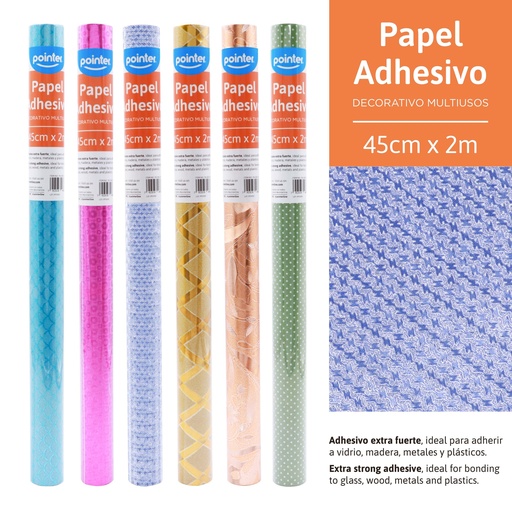 [PA-1801-2M] PAPEL CONTAC ESCARCHADO DECORATIVO - 45Cm x 2Mts