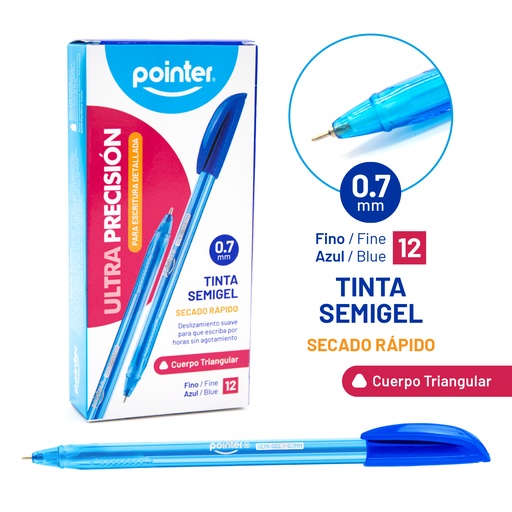 [BP-2007-A] BOLIGRAFO TINTA AZUL - ULTRA PRECISION 0.7 MM UNIDAD