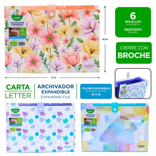 [FL4-25145] ARCHIVADOR EXPANDIBLE 6 BOLSILLOS