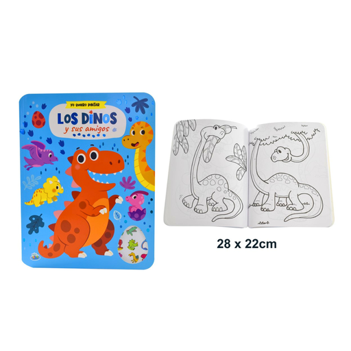 [BK-357] LIBROS DE COLOREAR- LOS DINOS Y SUS AMIGOS