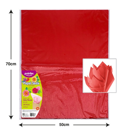 [TP-7001] PAPEL SEDA ROJO 50x70CM