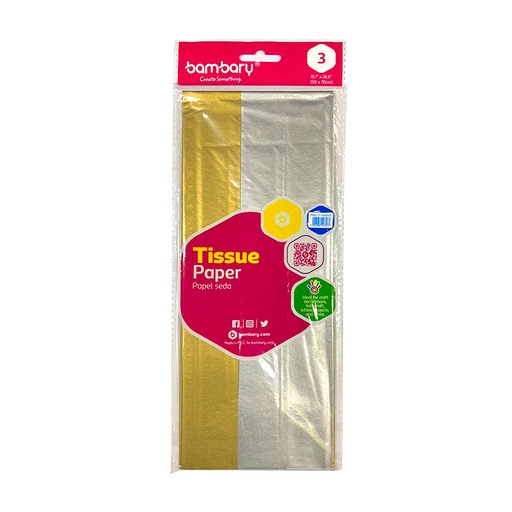 [117-7045/070] PAPEL SEDA METALIZADO DORADO 50x70CM