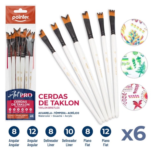 [AB-2228] SET DE PINCELES ART PRO x6PZAS