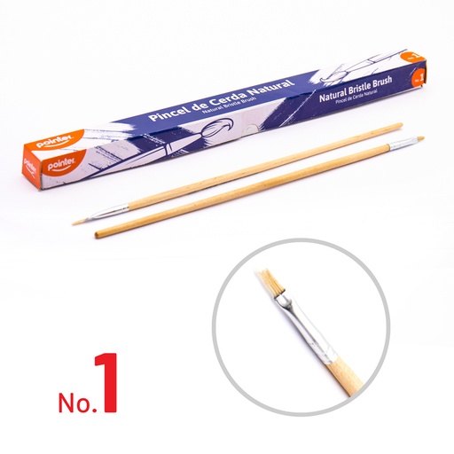[A579P-1] PINCELES DE CERDA NATURAL N1