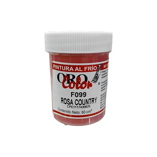 [F099-60] PINTURA AL FRIO ROSA COUNTRY 60CM