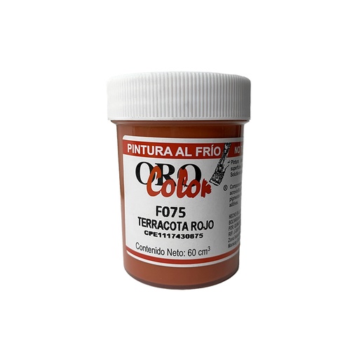 [F075-60] PINTURA AL FRIO TERRACOTA ROJO 60ML