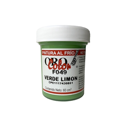 [F049] PINTURA AL FRIO VERDE LIMON 60ML