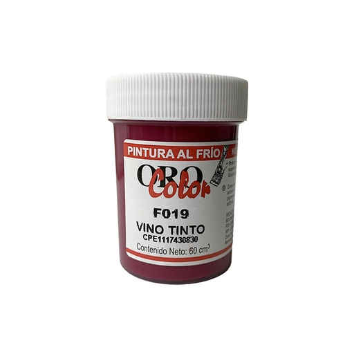 [F019] PINTURA AL FRIO VINO TINTO 60ML