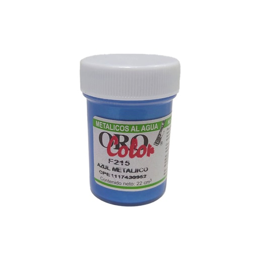 [F215-22] PINTURA METALICOS AL AGUA AZUL METALICO 22ML
