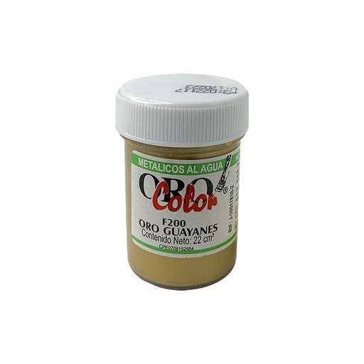 [F200-22] PINTURA METALICOS AL AGUA ORO GUAYANES 22ML