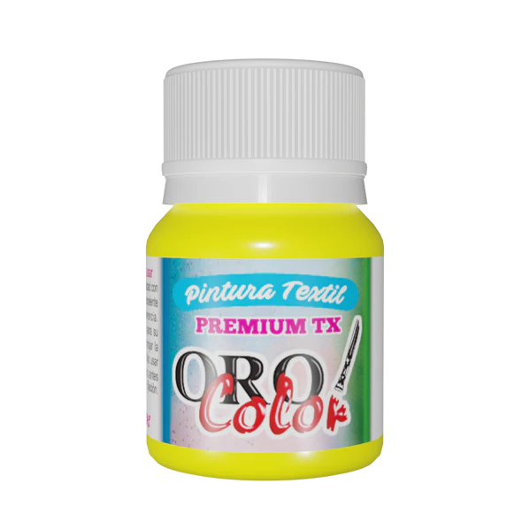 [TX401] PINTURA TEXTIL PREMIUM AMARILLO NEON 30ML