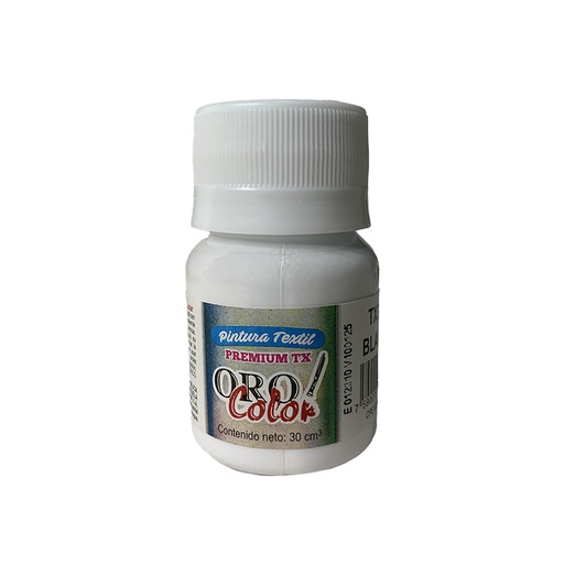 [TX369] PINTURA TEXTIL PREMIUM BLANCO 30ML