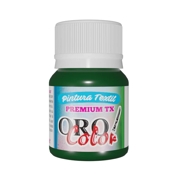 [TX366] PINTURA TEXTIL PREMIUM VERDE BOTELLA 30ML