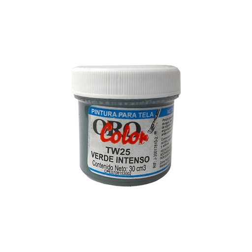 [TW25] PINTURA TEXTIL VERDE INTENSO 30CM