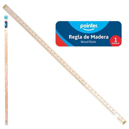 [WX-100] REGLA 1 METRO CUERPO DE MADERA