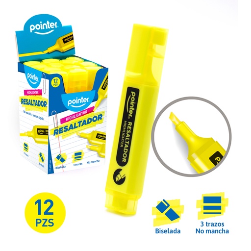 [FP-6021-YW] RESALTADOR FLUORESCENTE GRUESO - AMARILLO