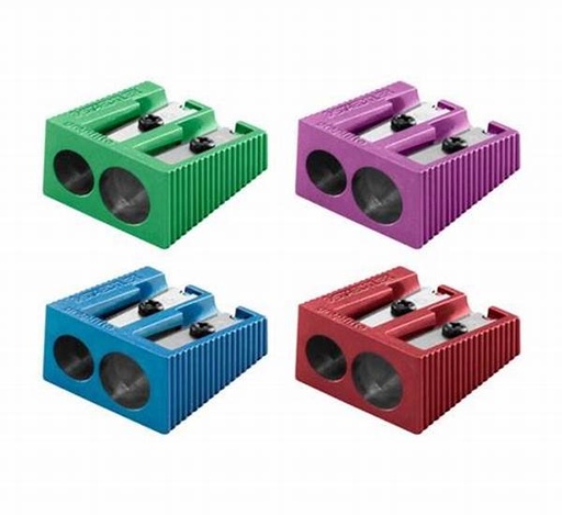 [230-6510/003] SACAPUNTA ALUMINIO 2 HOYOS METALIZADOS MULTICOLOR