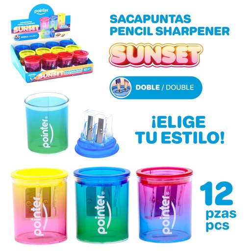 [SH-2522] SACAPUNTA BICOLOR DOBLE HUECO 