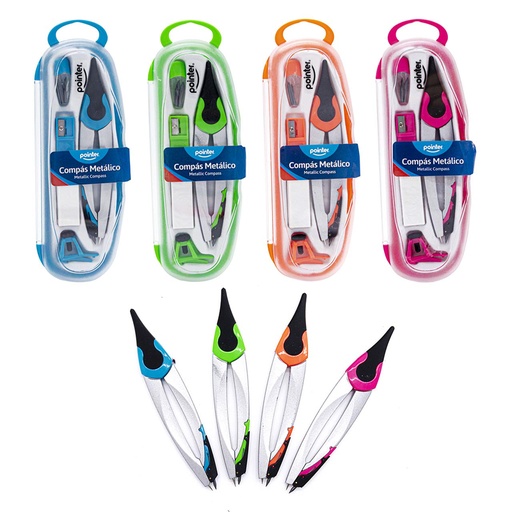 [CM-17203] SET DE COMPAS METALICO - 5 PIEZAS