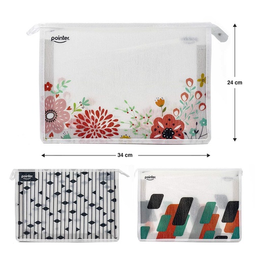 [FL2-04] SOBRE PLASTICO ESTAMPADO PORTADOCUMENTOS CON ZIPPER - CARTA/A4 21,6x29,7Cm