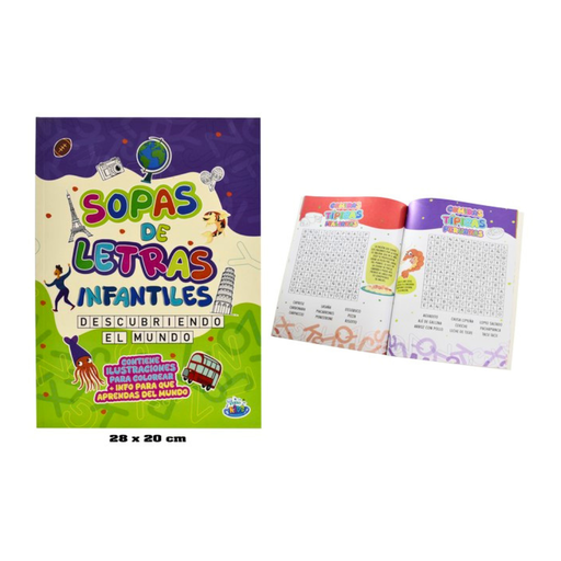 [BK-313] SOPAS DE LETRAS INFANTILES-DESCUBRIENDO EL MUNDO