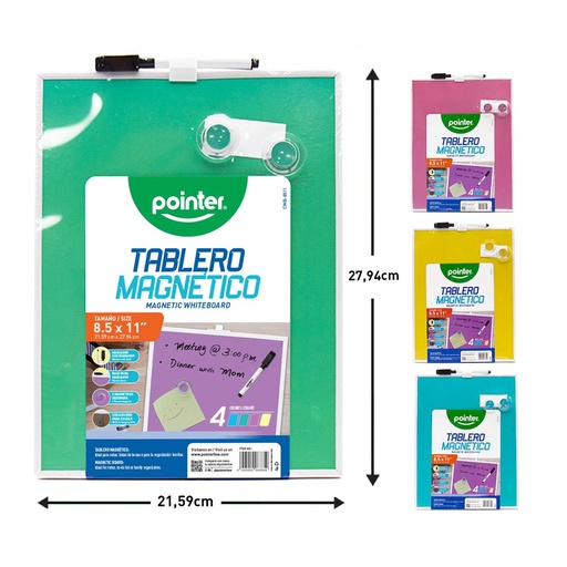[CWB-8511] TABLERO MAGNETICO - 8.5 x 11"