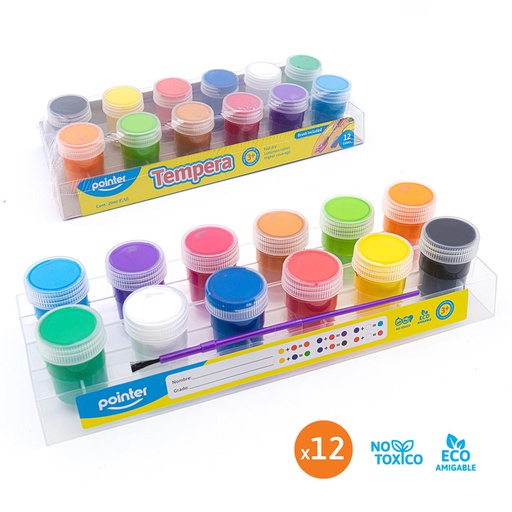 [TP-C20T] SET DE TEMPERAS x12 COLORES + PINCEL